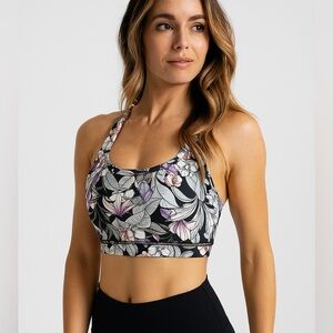 Women's Sports Bra - Black and Purple